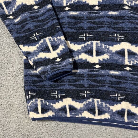 Patagonia Synchilla Pullover Mens L Snap-T Blue Aztec Geometric Fleece 25450 - Picture 4 of 12